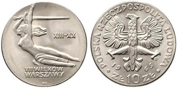 10 zlotych (700. Jahrestag von Warschau)