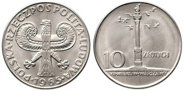 10 zlotych (700. Jahrestag von Warschau)