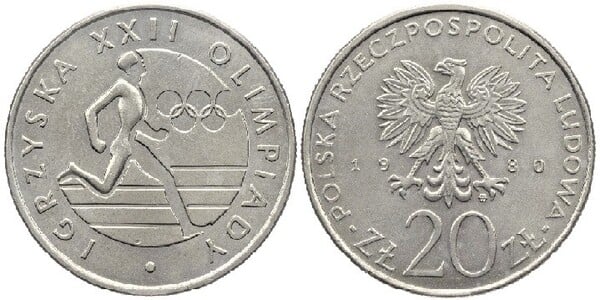 20 zlotych (XXII. Olympische Sommerspiele)