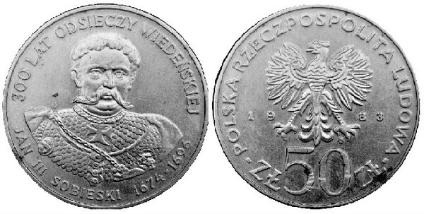 50 zlotych (König Johann III. Sobieski)