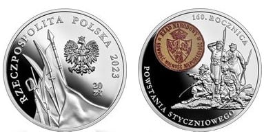 20 zlotys (160. Jahrestag des Januaraufstandes)