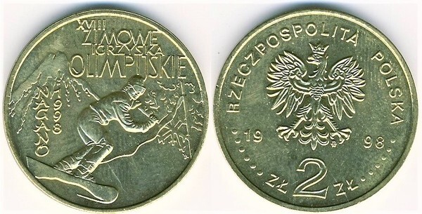 2 zlote (Olympische Winterspiele - Nagano)