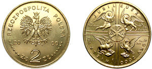 2 zlote (Jubeljahr 2000)