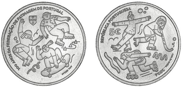 5 euro (100-jähriges Jubiläum - Portugiesischer Eislaufverband)