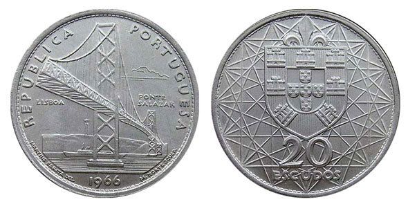 20 escudos (Salazar-Brücke)