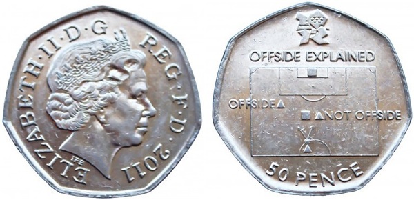 50 pence (Olympische Spiele London 2012 - Fußball)