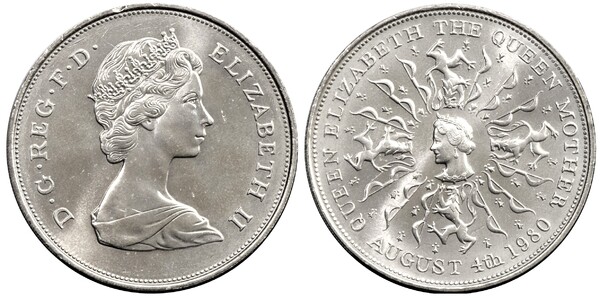 25 pence (Elizabeth II - 80. Jahrestag der Königinmutter)