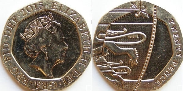 20 pence (Elisabeth II. - Schild - 5/6)