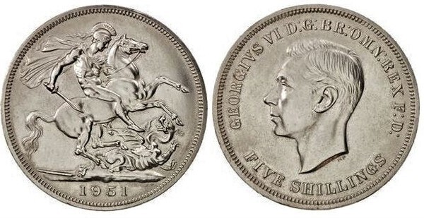 5 shillings (George VI - Festival de Gran Bretaña)