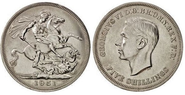 5 shillings (George VI - Festival of Britain)