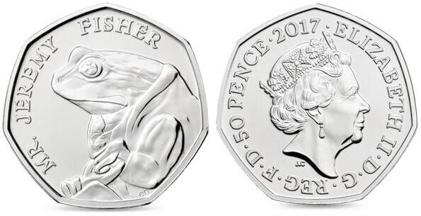 50 pence (Beatrix Potter - Herr Jeremy Fisher)