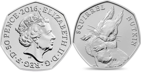 50 pence (Beatrix Potter - Eichhörnchen Nutkin)