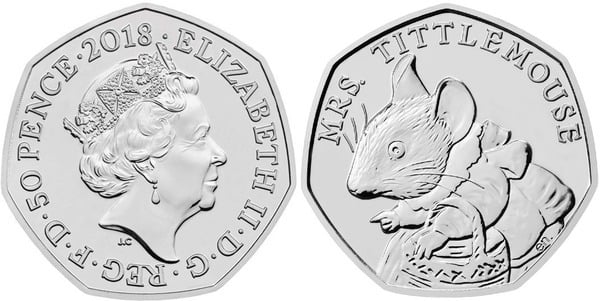 50 pence (Beatrix Potter - Frau Tittlemouse)