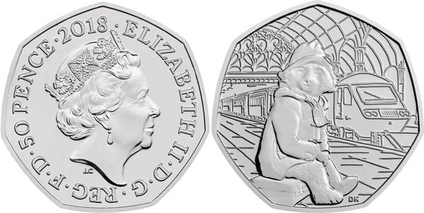 50 pence (Beatrix Potter - Paddington am Bahnhof)