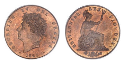 1/2 penny (George IV)