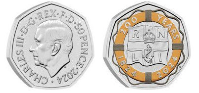 50 Pence (200-jähriges Jubiläum der RNLI-Color)