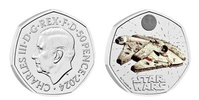 50 Pence (Millennium Falcon-Farbe)