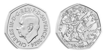 50 Pence (80. Jahrestag der Invasion in der Normandie)