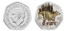 50 Pence (Stegosaurus-Farbe)