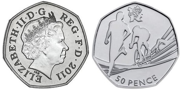 50 pence (Olympische Spiele London 2012 - Triathlon)