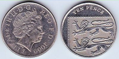 10 pence (Elisabeth II. - Schild - 4/6)