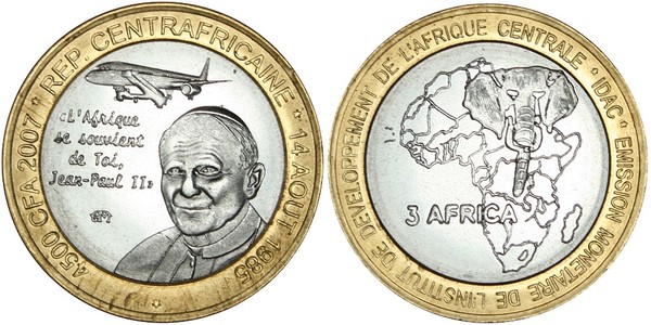 4.500 francs CFA (Johannes Paul II.)