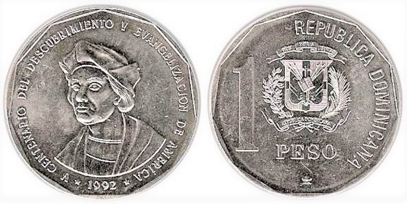 1 peso (V Hundertjahrfeier der Entdeckung und Evangelisierung Amerikas)