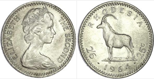 2½ shillings (25 Cents)