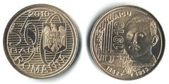 50 bani (Erstflug des Flugzeugs von Aurel Vlaicu)