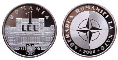 1 leu (20 años de la adhesión de Rumanía a la OTAN)