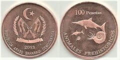 100 pesetas (Animales prehistóricos)