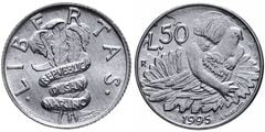 50 Lire (Umarmung des Friedens)