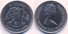 25 pence (Silbernes Thronjubiläum von Elizabeth II.)