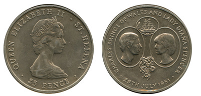 25 pence (Die Hochzeit von Prinz Charles und Lady Diana)