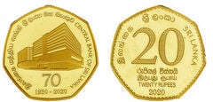 20 Rupien (70. Jahrestag der Zentralbank von Sri Lanka)