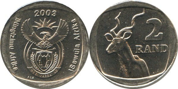 2 rand (iNingizimu Afrika - iSewula Afrika)