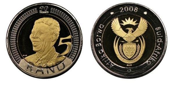 5 rand (90. Geburtstag von Nelson Mandela - Afrika Borwa - Suid-Afrika)