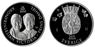 300 kronor (Heirat von Kronprinzessin Victoria und Daniël Westling)