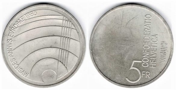 5 francs (Europäisches Jahr der Musik)