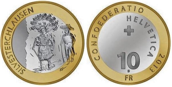 10 francs (Festividad del Día de San Silvestre)