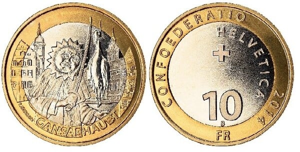 10 francs (Fiesta del Gansabhauet en Sursee)