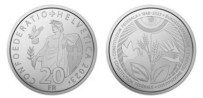20 francs (175 años de Constitución Federal, 1848-2023.)