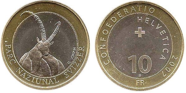 10 francs (Bergziege)