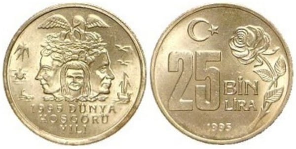 25 bin lira (Schutz der Umwelt)