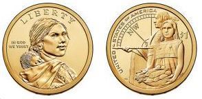 1 dollar (Sacagawea Dollar - Native American Dollar - Native Hospitality)