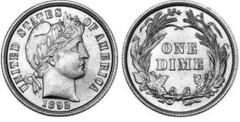 1 dime (Barber Dime)