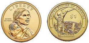 1 dollar (Sacagawea Dollar - Amerikanische Ureinwohner Dollar - Mohawk Ironworkers)