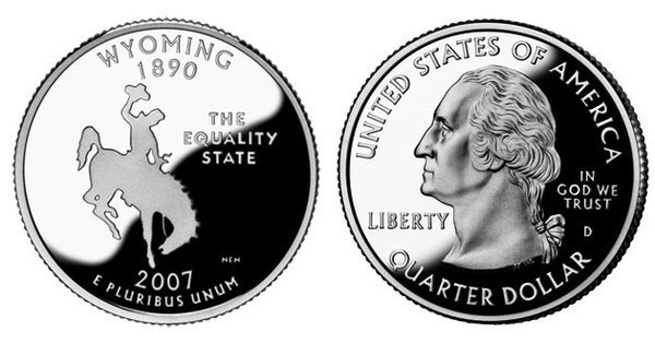 1/4 dollar (50 Estados de los EEUU - Wyoming)