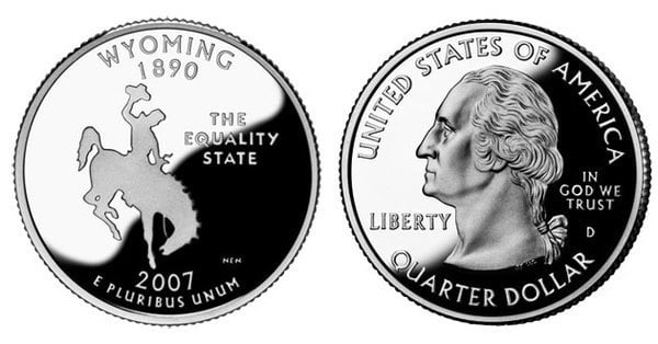 1/4 dollar (50 Estados de los EEUU - Wyoming)