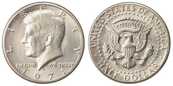 1/2 dollar (Kennedy Half Dollar)